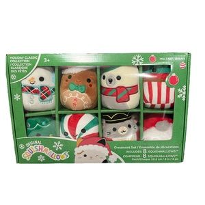 Holiday Classic Collection Christmas Ornament Box Set of 8 -4 inch Squishmallows
